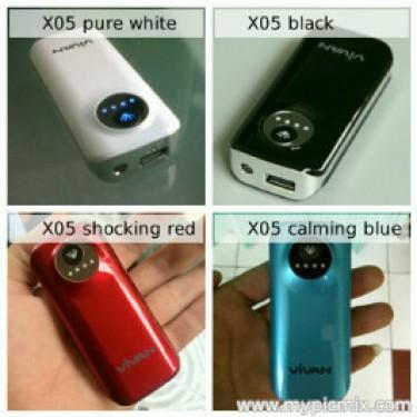 PowerBank Vivan X05 5600mah Ada 5 Pilihan Warna