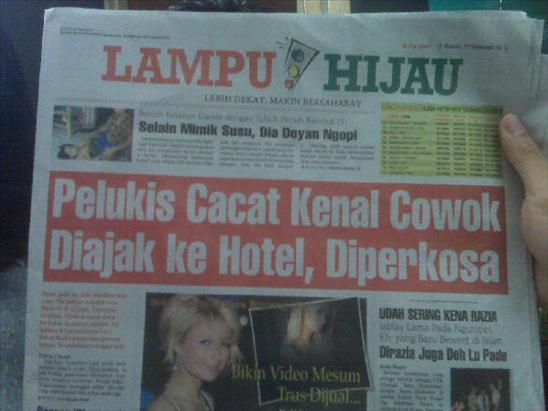 kumpulan tulisan kocak di koran l*mpu