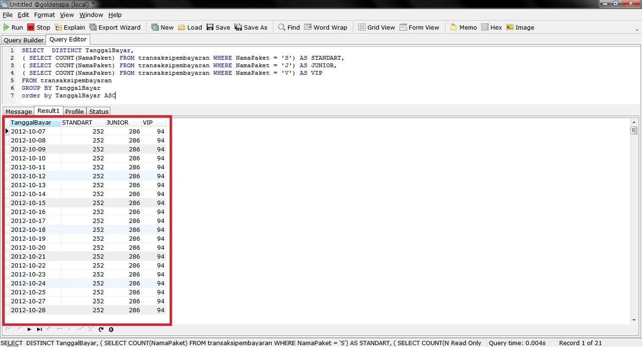 (Tanya) Counting Data MySQL