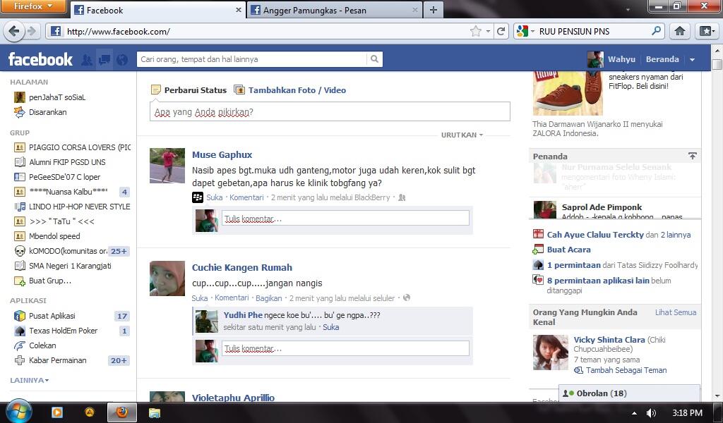 Status FB paling gokil