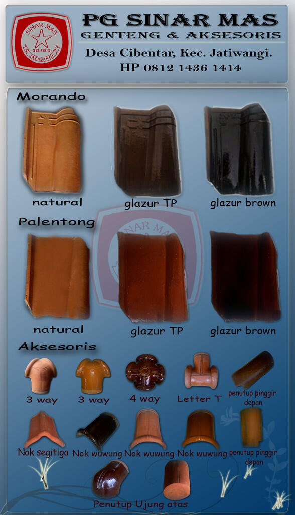 Genteng Jatiwangi Glazur Keramik Morando & Palentong.