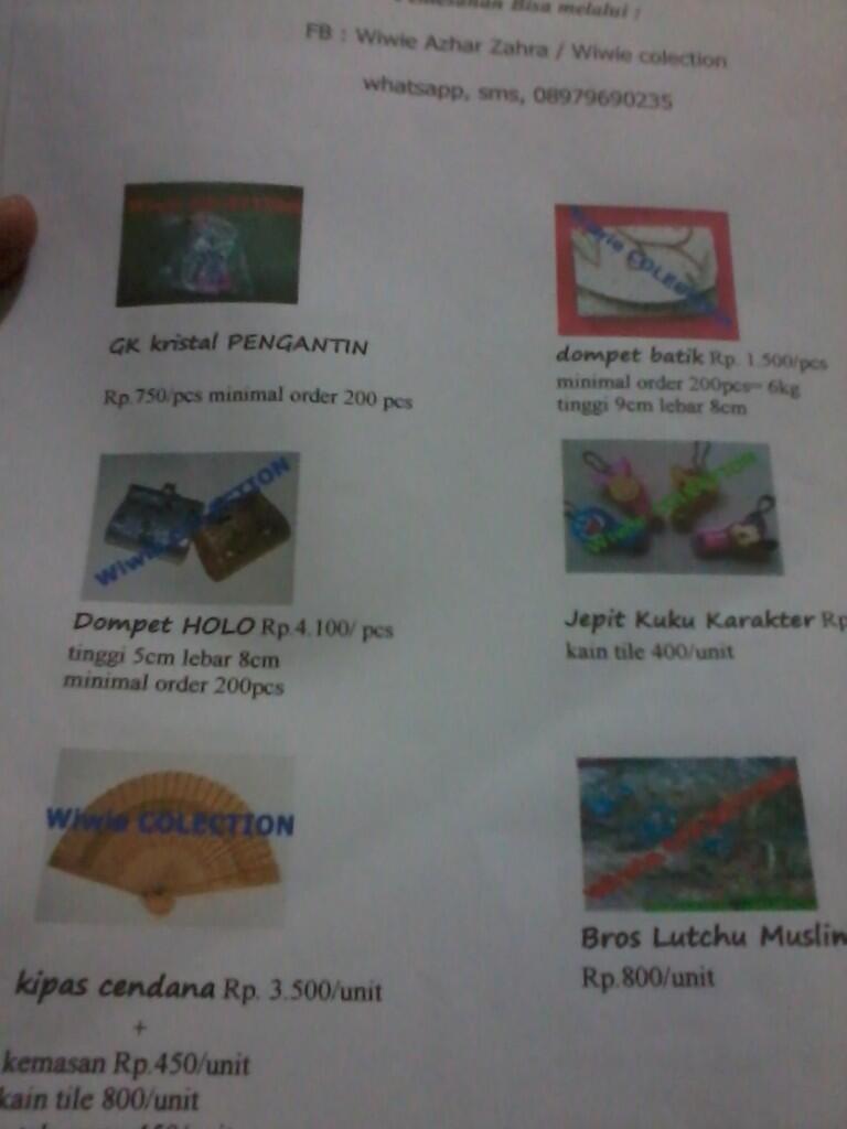 Souvenir Cantik Harga Rp. 800 an s/d Rp. 3300 an
