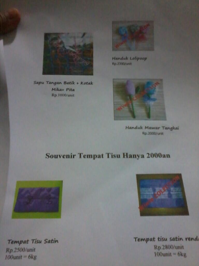 Souvenir Cantik Harga Rp. 800 an s/d Rp. 3300 an