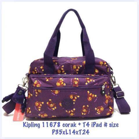 KIPLING SUPER KW 11678 + tempat IPAD corak
