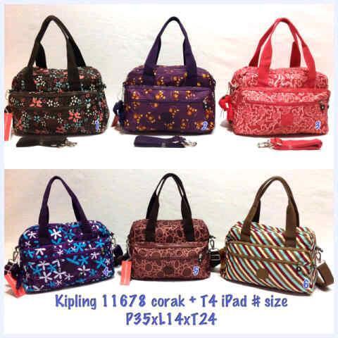 KIPLING SUPER KW 11678 + tempat IPAD corak