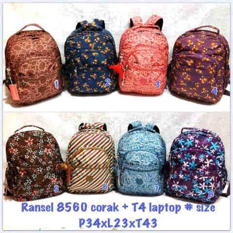 KIPLING SUPER KW 8560 corak + tempat laptop