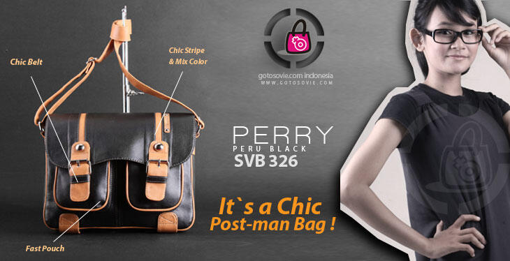 Tas Wanita Casual - Elegan - Hitam - Coklat - Postman Bag