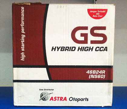 Jual aki mobil GS Astra Hybrid harga murah u/ Avanza Innova Jazz CRV