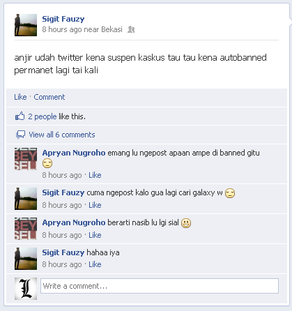 Pengalaman FJB lewat FB