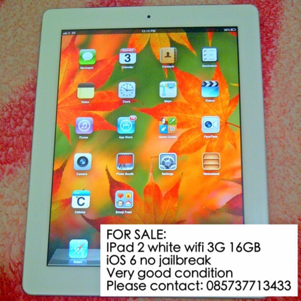 Jual IPAD 2 White 16GB 3G WIFI
