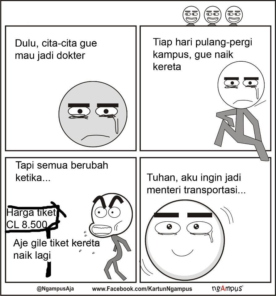 Komik Muke Gile (Cita&quot; gw Kandas Karna KRL)