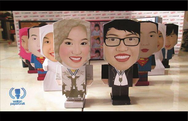 papercraft unik, mirip muka asli gan !!