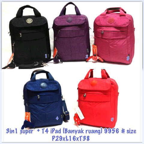 KIPLING SUPER KW 3in1 super + tempat IPAD 9956