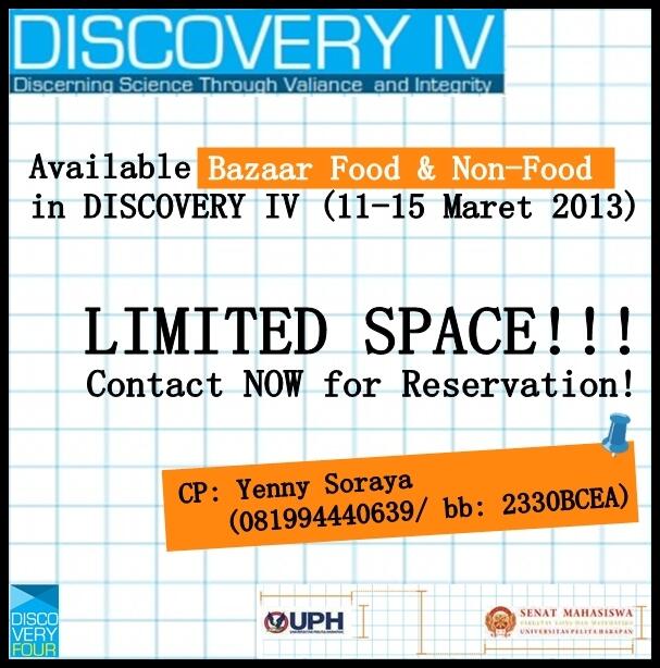 Bazaar Food dan Non-Food DISCOVERY IV di Universitas Pelita Harapan (UPH)