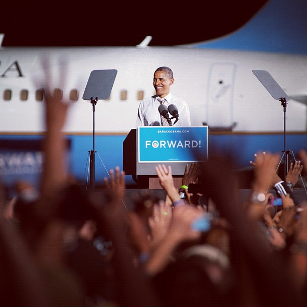 Kampanye BarackObama yang di abadikan di instagaram (pict)