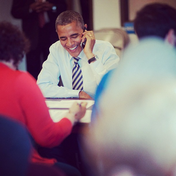 Kampanye BarackObama yang di abadikan di instagaram (pict)