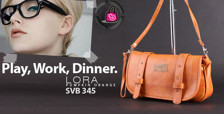 Tas Jalan keren dan modis warna pumpkin orange