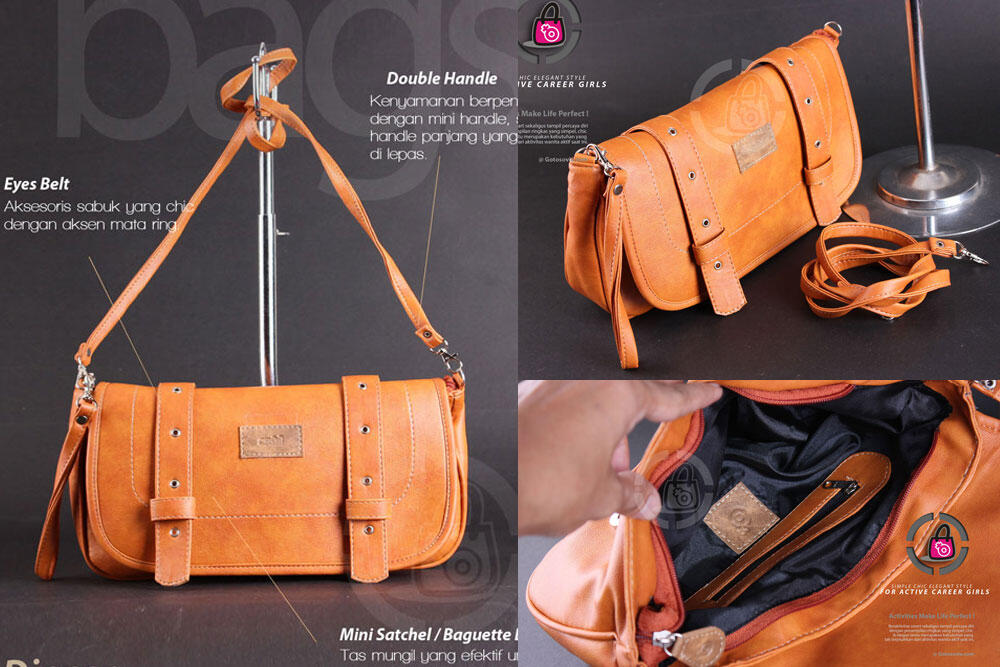 Tas Jalan keren dan modis warna pumpkin orange