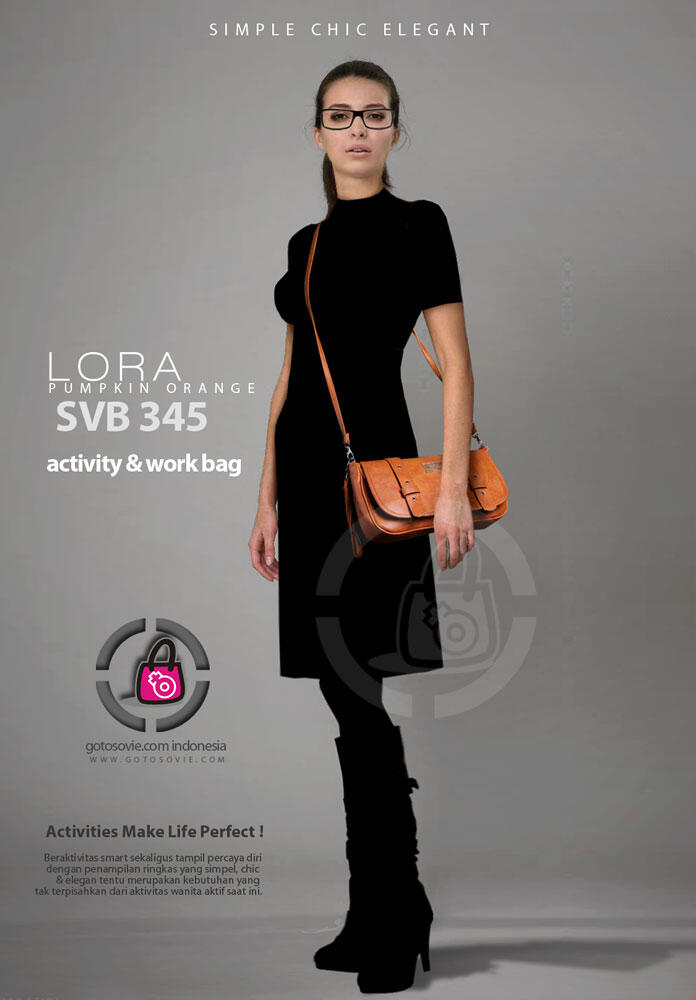 Tas Jalan keren dan modis warna pumpkin orange