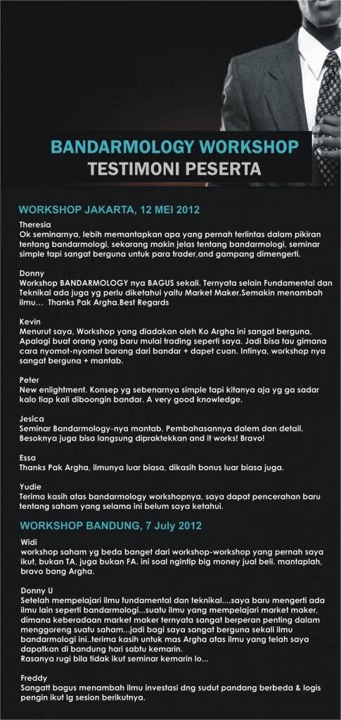 BANDARMOLOGY WORKSHOP