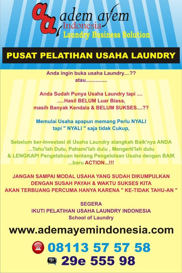 CALON PENGUSAHA LAUNDRY Monggo Mampir Gaan..