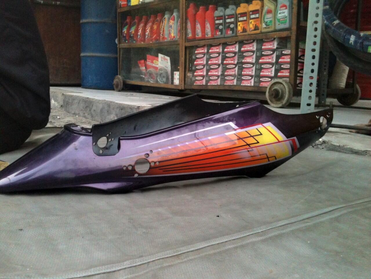 Jual Full Baju Airbrush Satria FU 150 Modif by MOMO Paint, Mojokerto