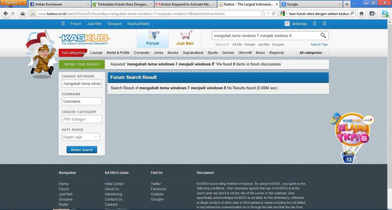 Cara mengubah Tema Windows 7 Menjadi Windows 8
