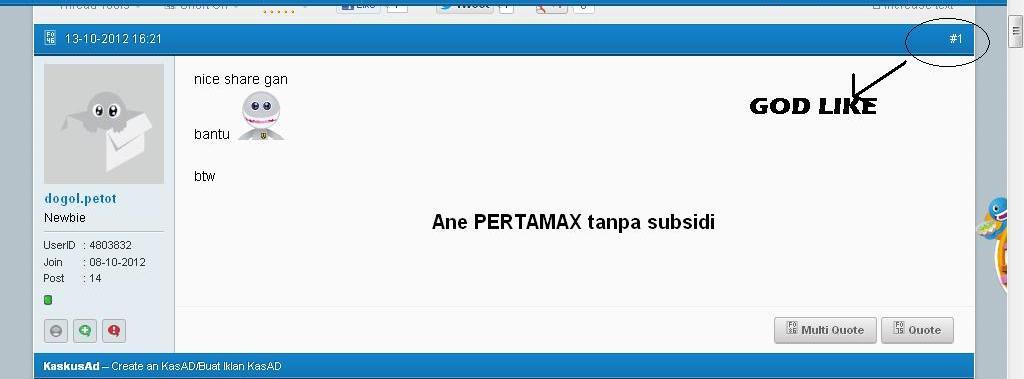 DEWA PERTAMAX (pertamax di atas TS) 