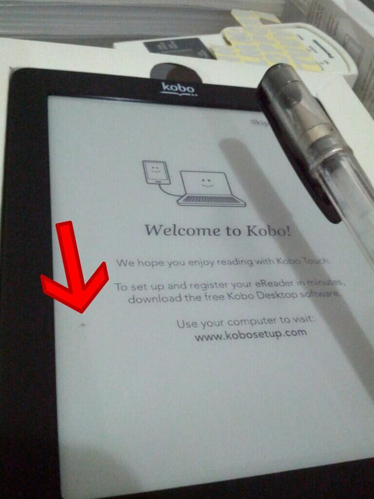 Jual Kobo Touch E-reader Hitam. Second. Kondisi 99,9%
