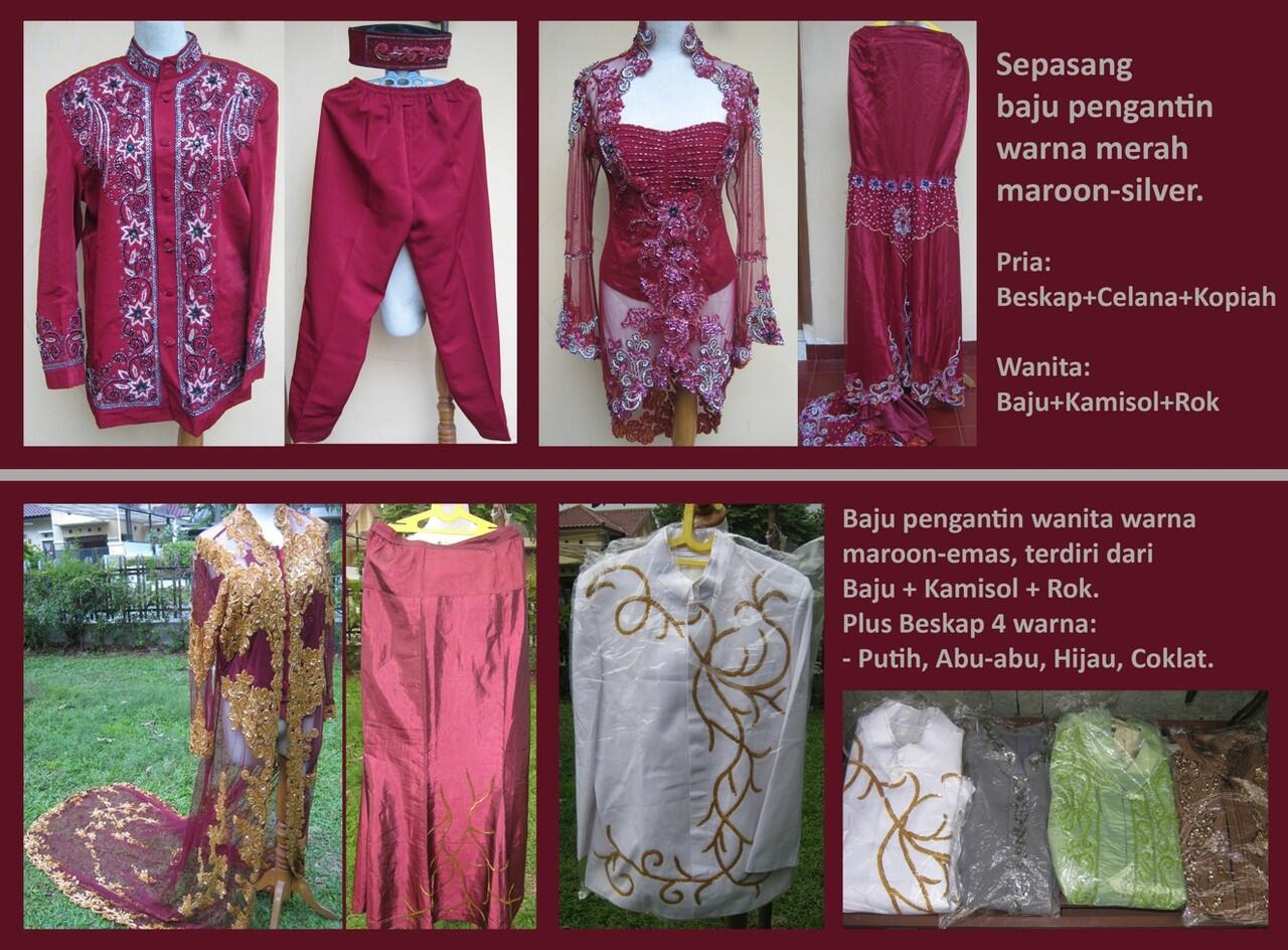 Terjual baju  pengantin  sepasang  baju  pengantin  wanita 