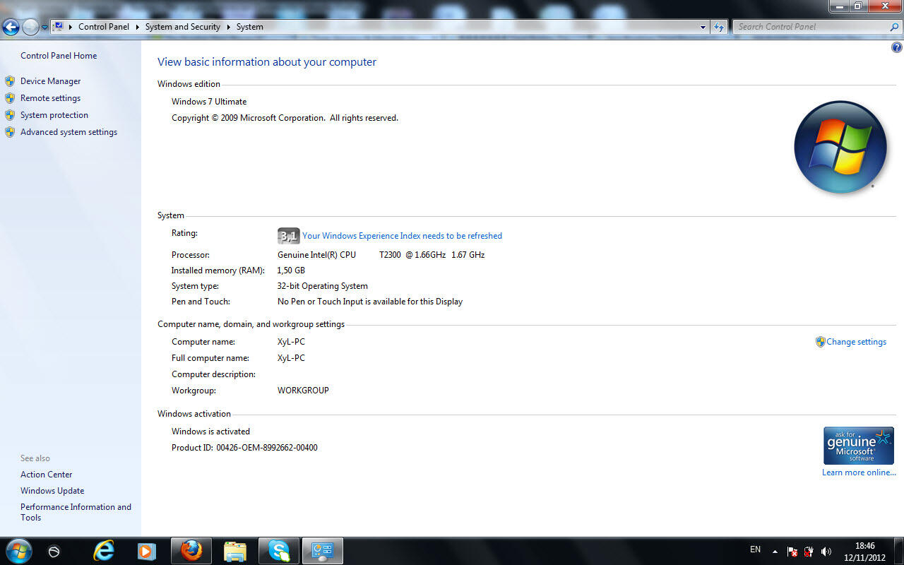 Laptop Dell Inspiron E1405