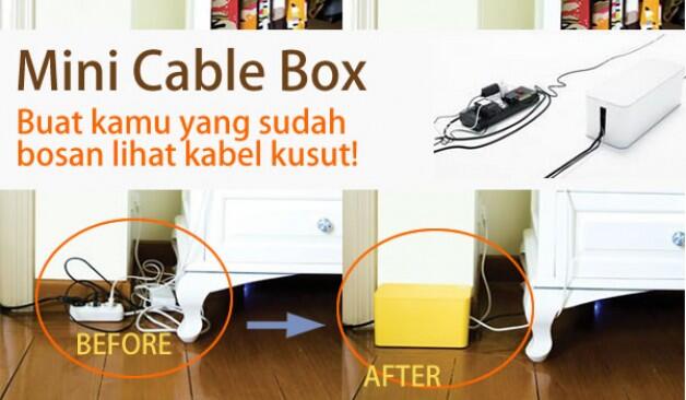 Pake Mini Cable Box, dan kamu tidak lagi melihat kabel kusut berserakan!