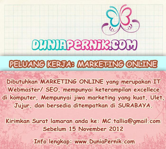 LOWONGAN KERJA: MARKETING ONLINE