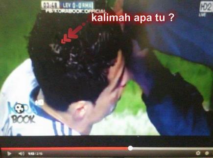 Fenomena Lafadz ALLAH muncul disekitar rambut CR7