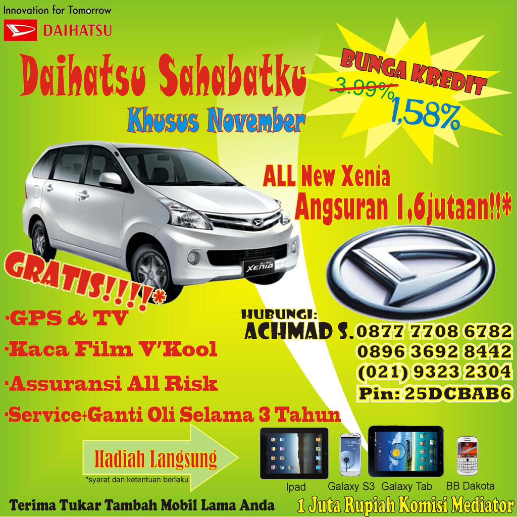 Promo November Ceria ALL New Xenia, Kebanggaan Keluaga Indonesia