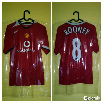 WTS JERSEY MANCHESTER UNITED HOME 2004 DAN AWAY 2009