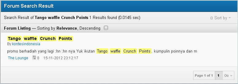 Tango waffle Crunch Points
