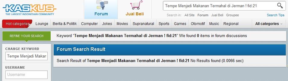 Tempe Menjadi Makanan Termahal di Jerman !