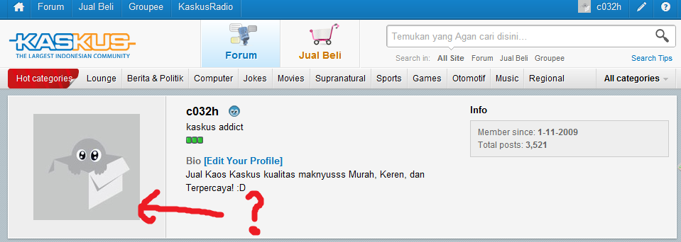 &#91;KASKUS BUG&#93; Avatar ga keluar di profile page, mhon sgera diperbaiki