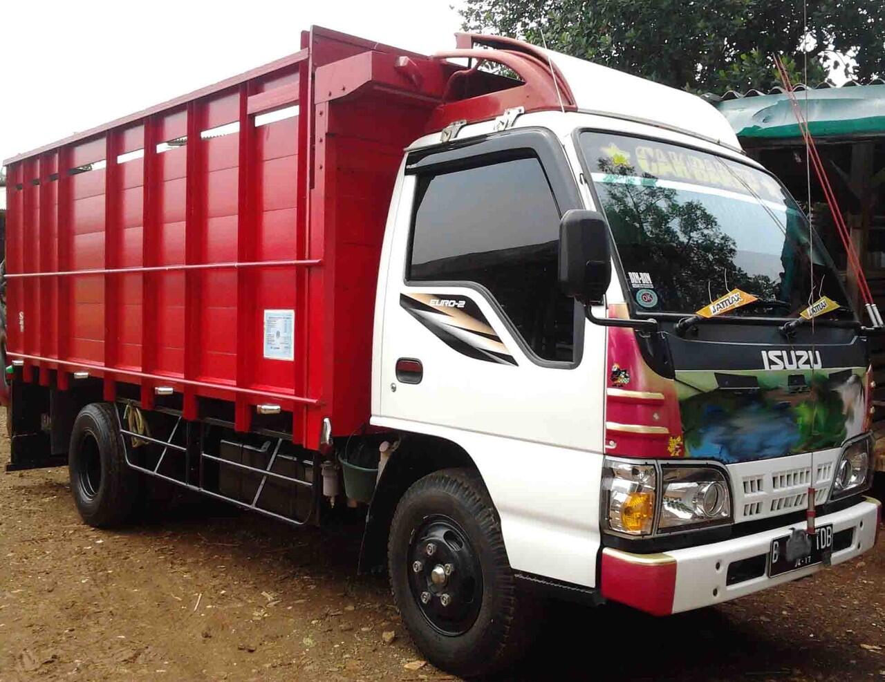 Jasa sewa truk double 6 roda 120ps box dan bak kayu