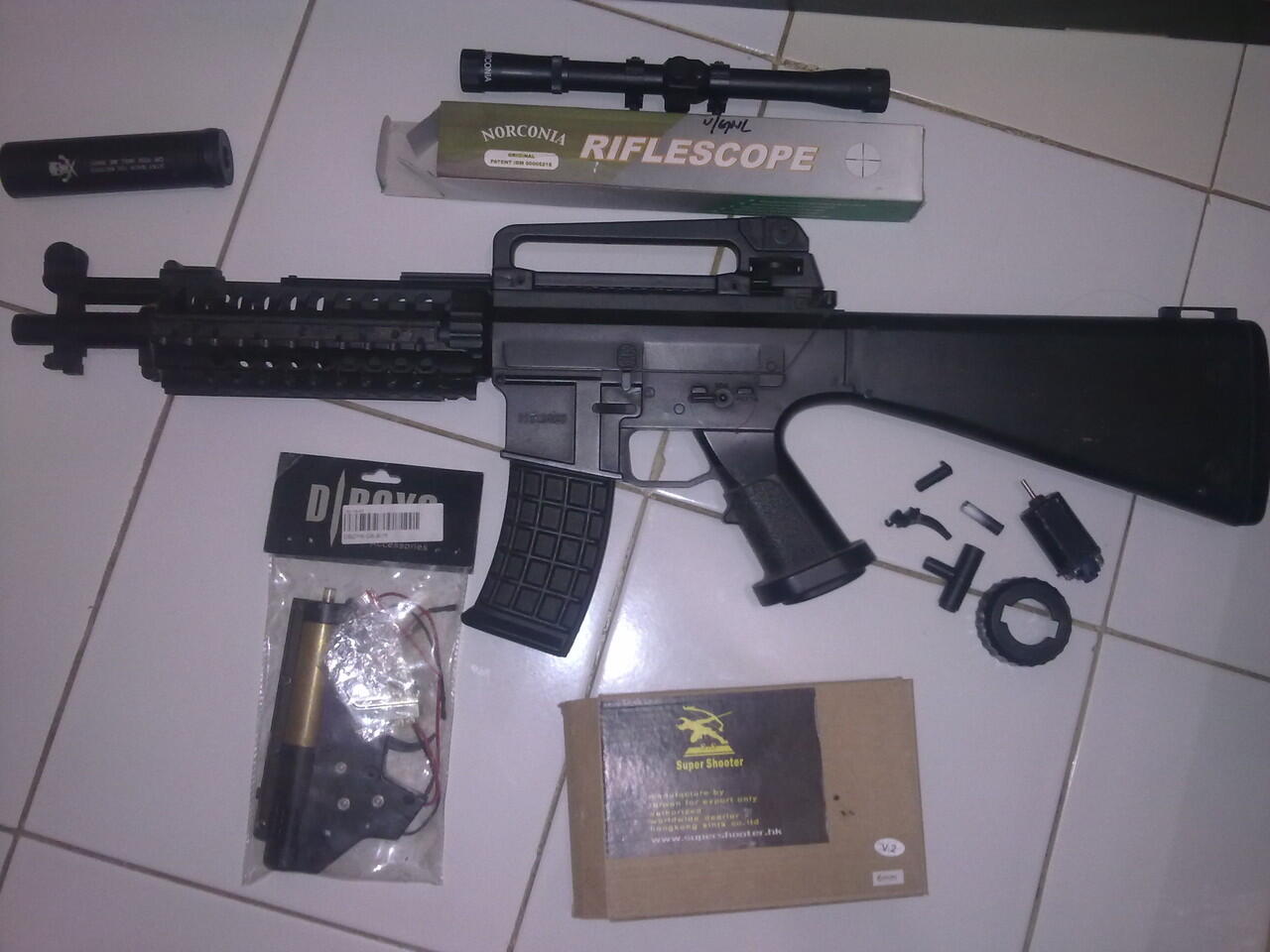 WTS- jual sisa part airsoft ngak jadi pake m4 (aeg,lpeg,spring)
