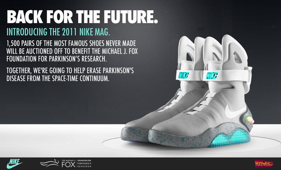 THE 2011 NIKE MAG sepatu keren Back for The Future