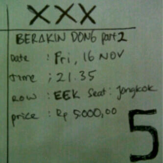 BREAKING DAWN ( TICKET KOPLAK )