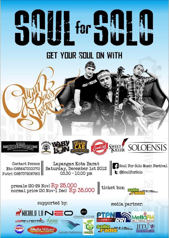 Konser Musik &quot;SOUL FOR SOLO&quot;, guest star : GUGUN BLUES SHELTER