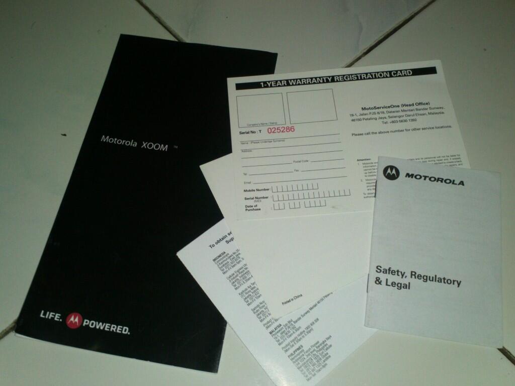 jual PC Tablet Motorola Xoom 32GB MZ601 (second nice condition)