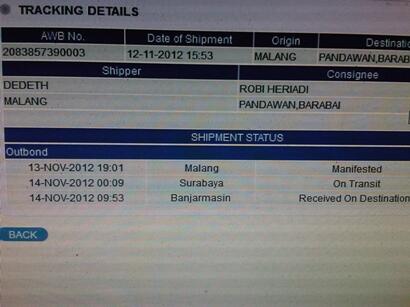 TRACKING DAN BUKTI PENGIRIMAN