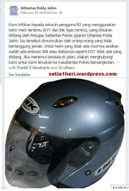 HELM SNI, yakin ga bakal ditilang?  KASKUS