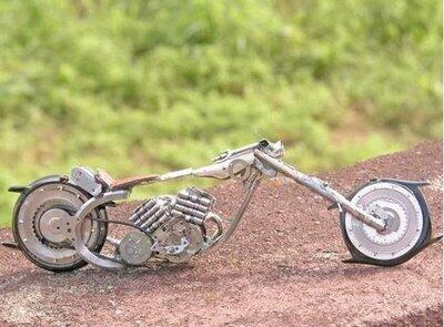aneka miniatur sepeda motor dari barang bekas&amp;cara; membuatnya gan 