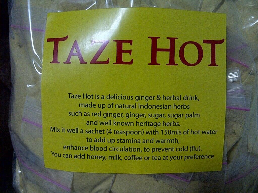 TazeHot Ginger Drink (minuman Jahe segar)