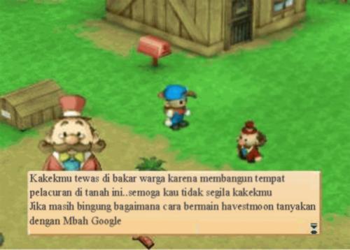 Screenshot Dialog Harvest Moon,Gan...